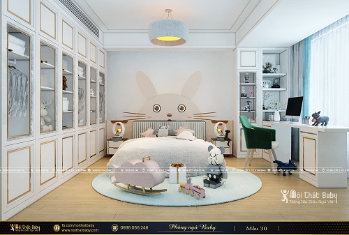 Thiết kế phòng ngủ bé gái đầy sinh động - BBG229